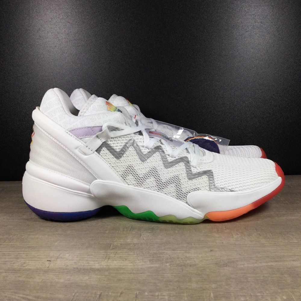 Adidas D.O.N. Issue 2 Indefinable Men's sz 10 White Orange Yellow Blue S29225